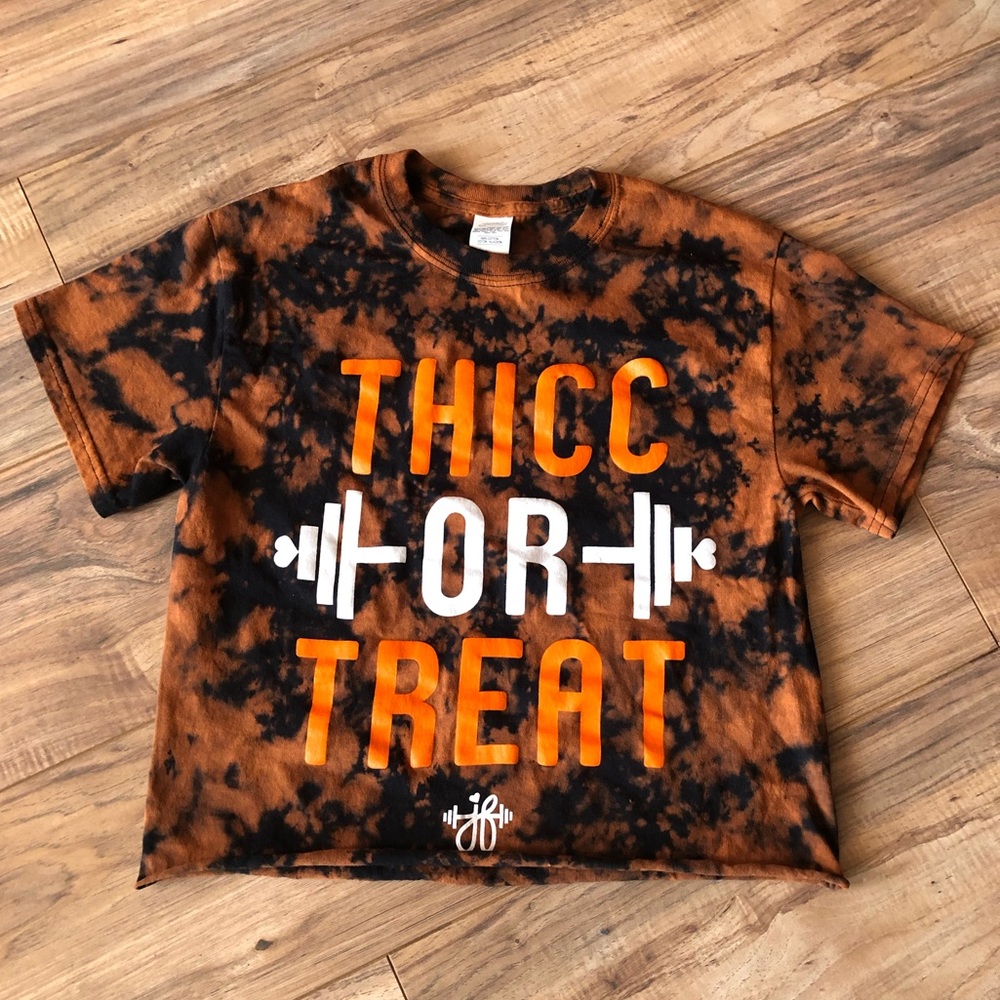 Thicc or Treat Cropped Halloween Tee